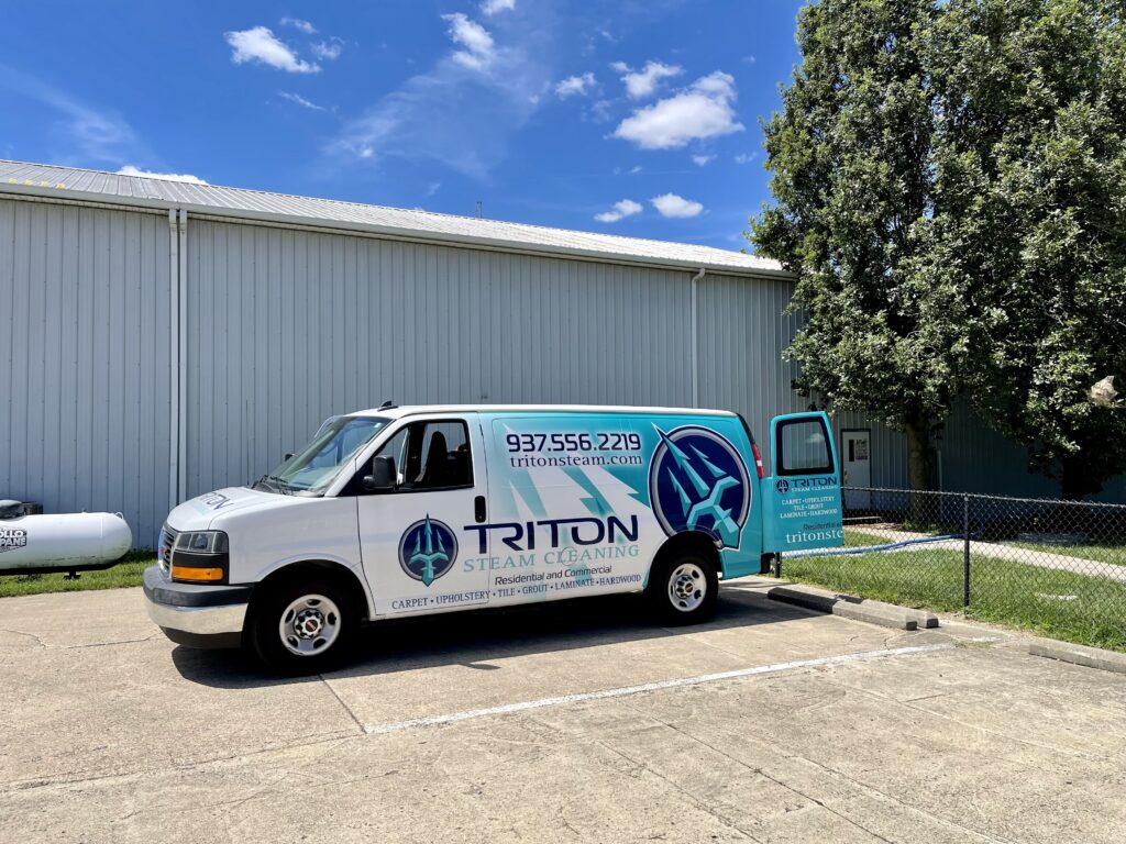 Carpet cleaning van professional equipment